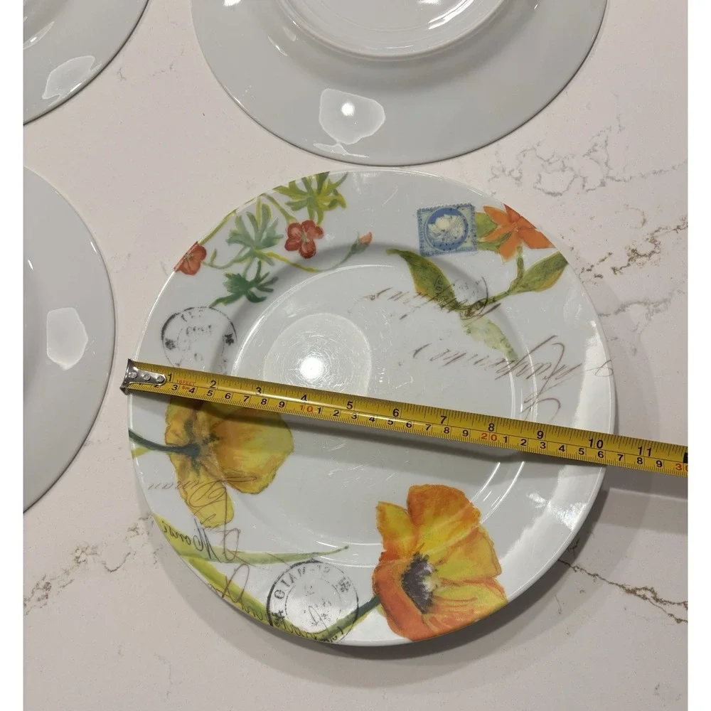 Williams Sonoma Bernardaud Jardin des Fleurs Dinner Plate Set Of 4